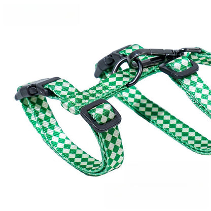 Checked Cat Harness and Leash Set