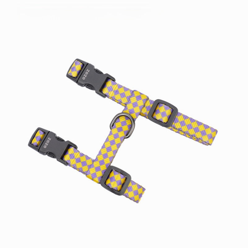 Checked Cat Harness and Leash Set