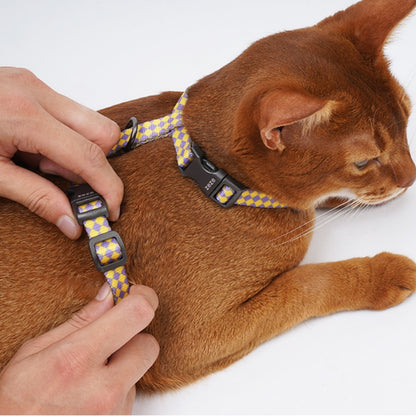 Checked Cat Harness and Leash Set