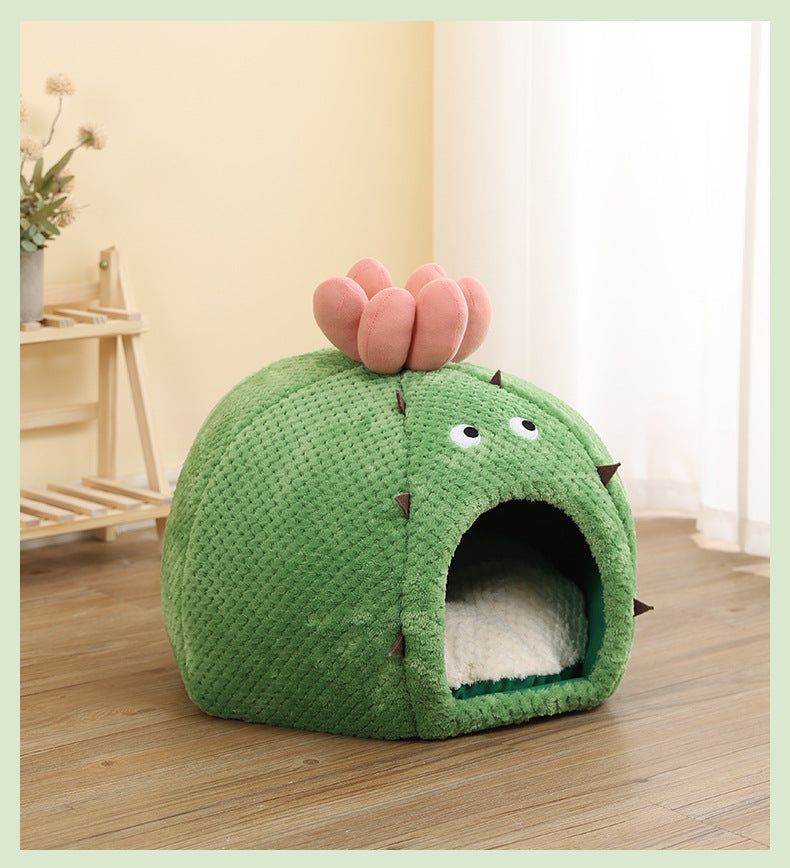 Cactus Shaped Cat Cave Bed