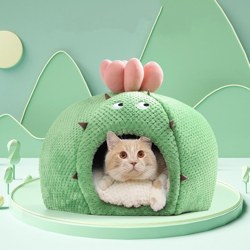 Cactus Shaped Cat Cave Bed