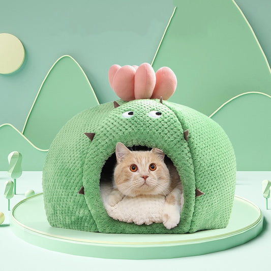 Cactus Shaped Cat Cave Bed