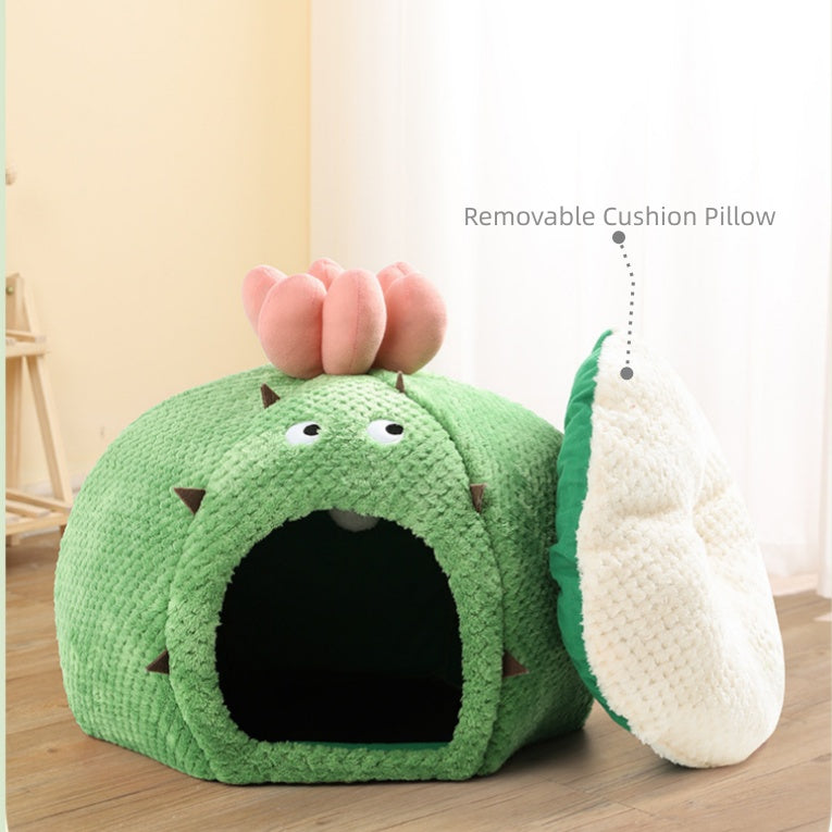 Cactus Shaped Cat Cave Bed