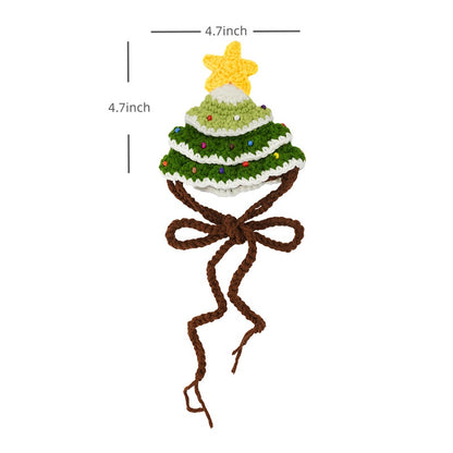 Knitted Pet Christmas Tree Hat